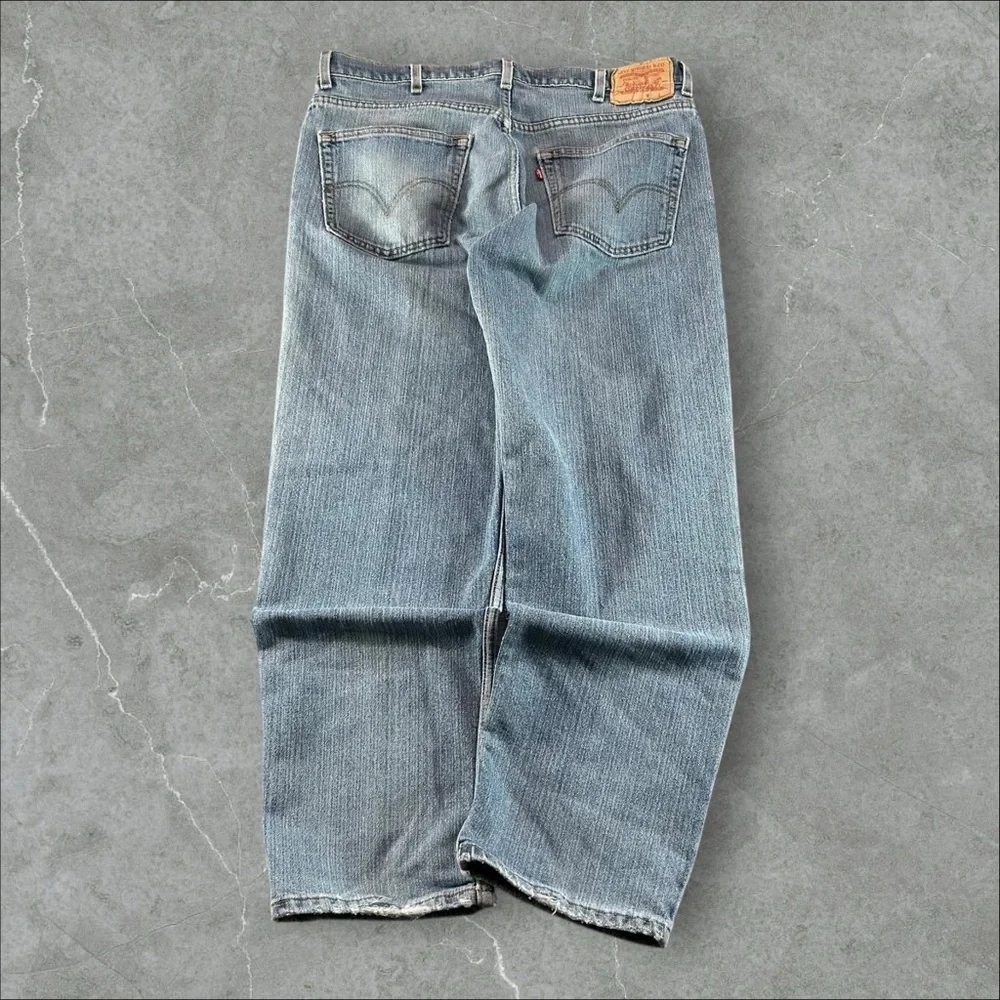 Vintage Levi’s 550 Jeans Men 38x32 Blue Relaxed Y2K Baggy‎ Wide-Leg Grunge Denim